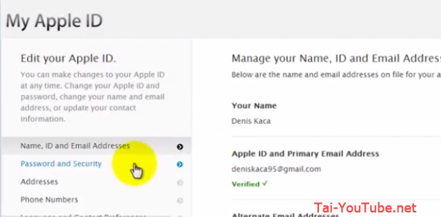 Hình 4 - Hướng dẫn cách đổi mật khẩu iCloud trên Apple ID