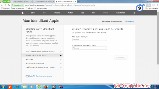 Hình 8 - Hướng dẫn cách đổi mật khẩu iCloud trên Apple ID