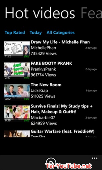 Tải ứng dụng xem tivi free - Youtube HD cho Windows phone + Hình 3