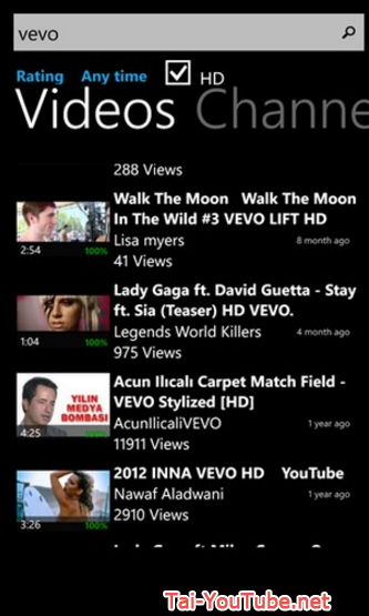 Tải ứng dụng xem tivi free - Youtube HD cho Windows phone + Hình 4